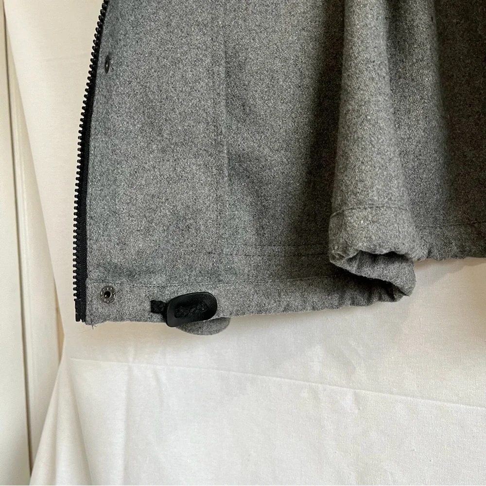 COTTON ON Nineteen Ninety One Wool Hoodie Utility Jacket Gray Size Medium - Picture 6 of 12